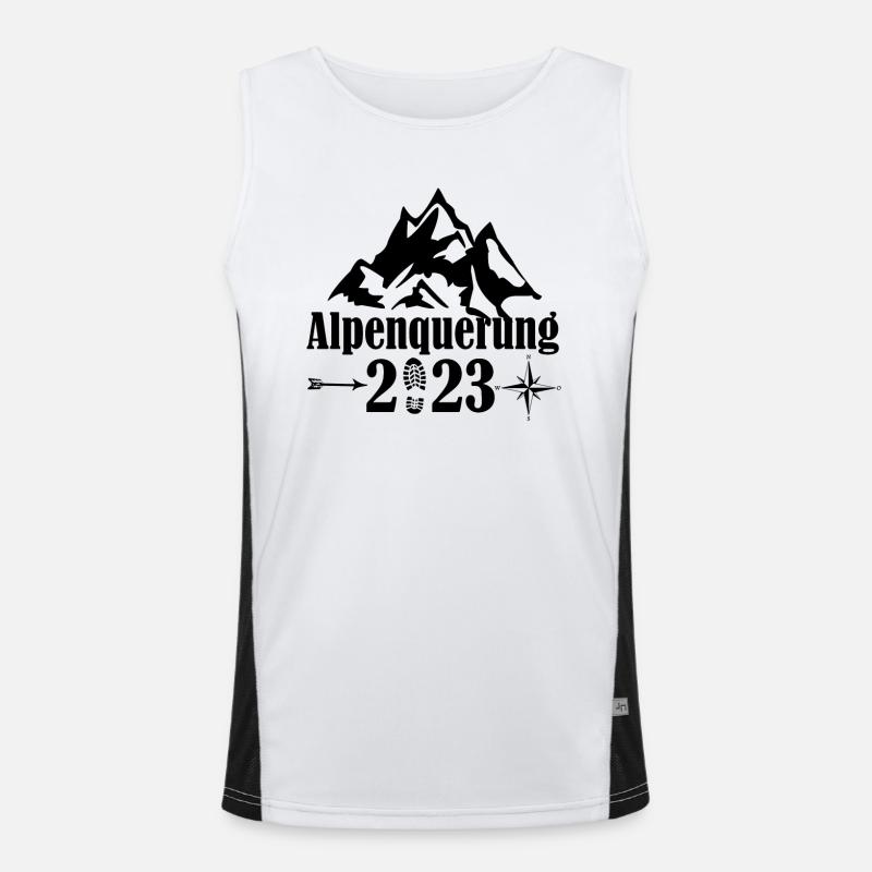 alpenquerung 2023 Funktionelles Kontrast-Tank Top für Männer 