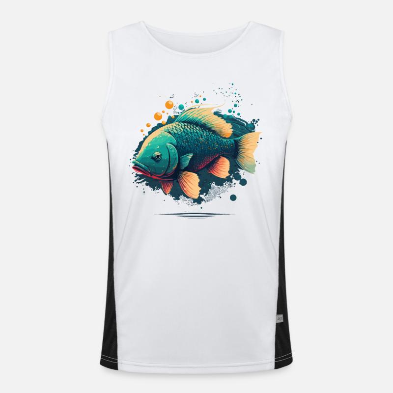 Fischig Funktionelles Kontrast-Tank Top für Männer 
