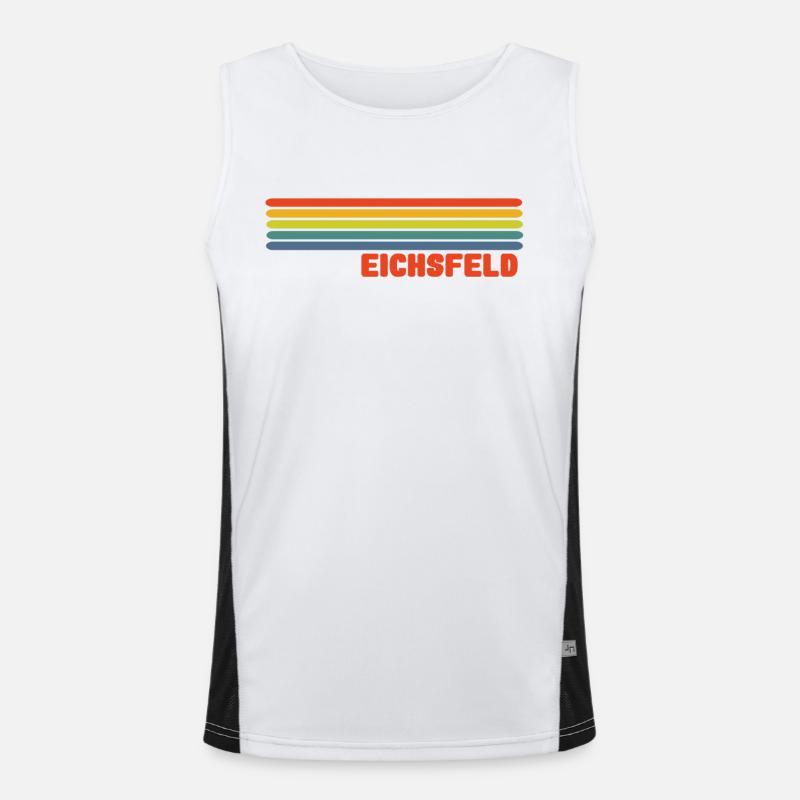 Eichsfeld Regenbogen Funktionelles Kontrast-Tank Top für Männer 