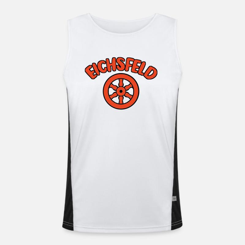 Eichsfeld Wappen Funktionelles Kontrast-Tank Top für Männer 