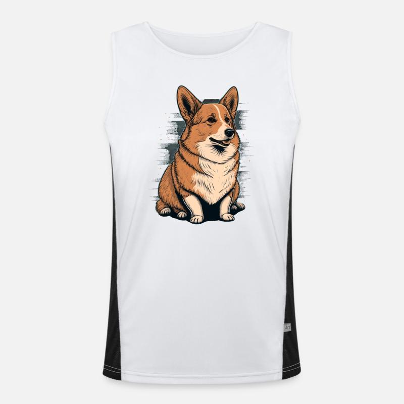 Corgi gras Débardeur respirant contrasté Homme 