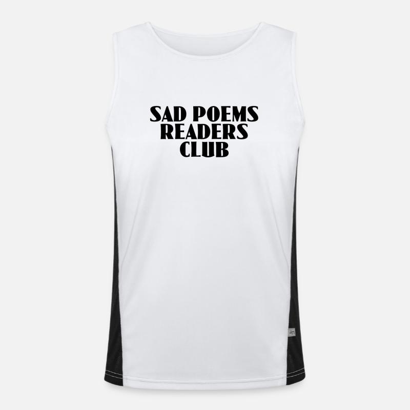 sad poems readers club Men's Functional Contrast Tank Top 