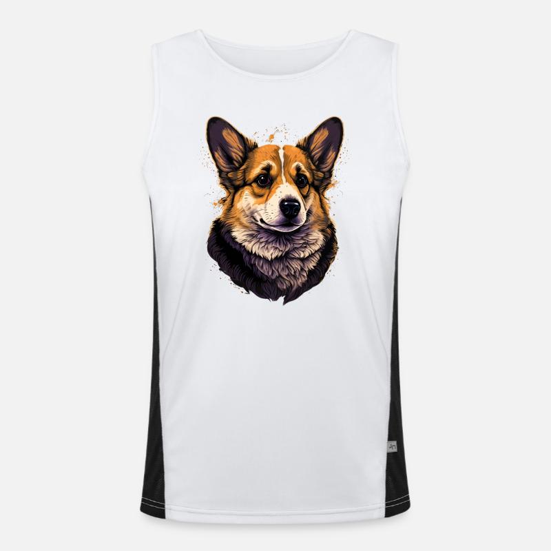 Formal Post Corgi Men's Functional Contrast Tank Top 
