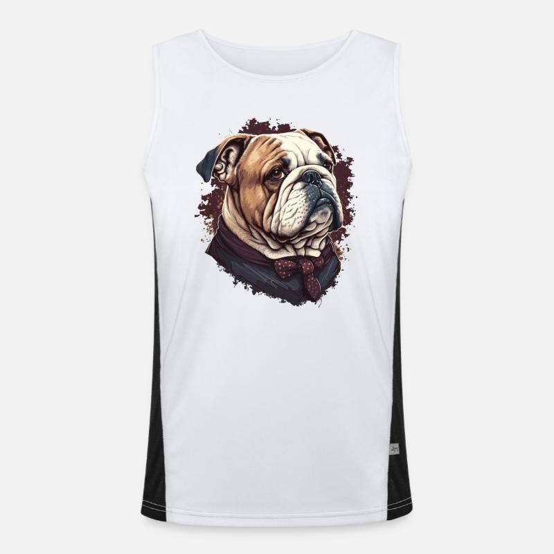 Elegant Bulldog Men's Functional Contrast Tank Top 