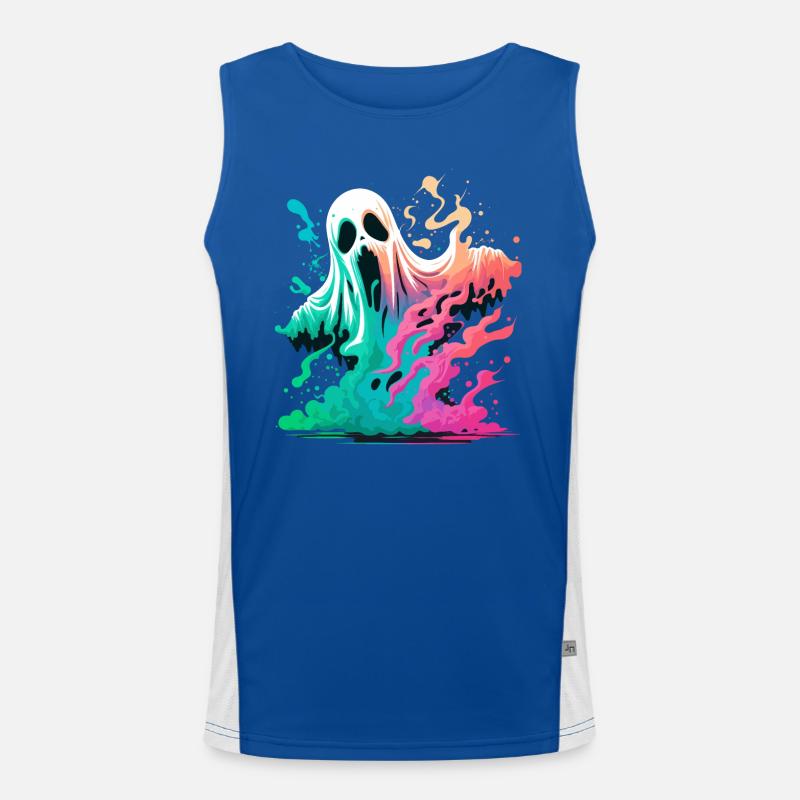 Scary Ghost Men's Functional Contrast Tank Top 