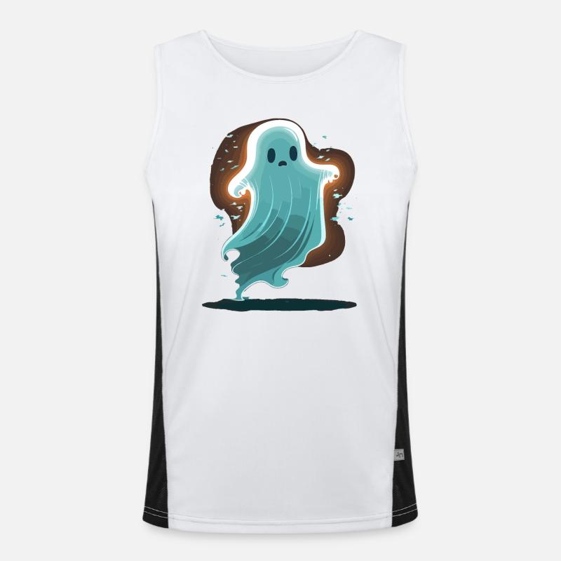 Glowing Ghost Men's Functional Contrast Tank Top 