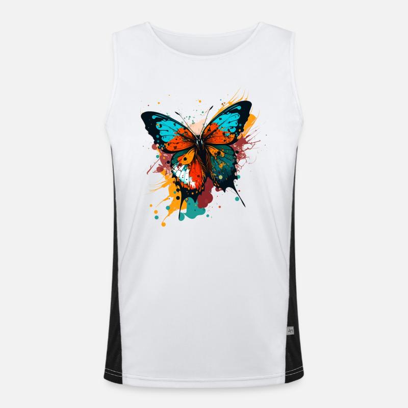 Papillon vibrant Débardeur respirant contrasté Homme 