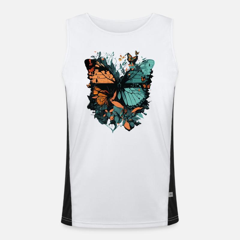 Énorme papillon Débardeur respirant contrasté Homme 