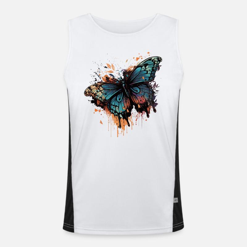 Elegant Butterfly Men's Functional Contrast Tank Top 