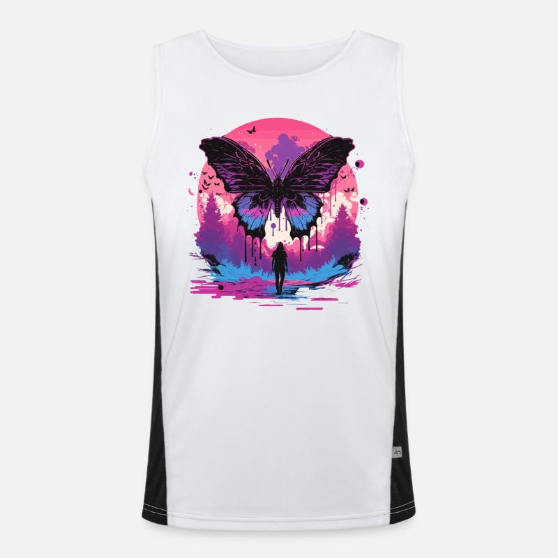 Butterfly Aesthetic Evolution Men's Functional Contrast Tank Top 