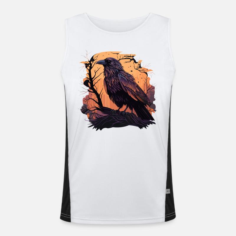 Crows Life in the Branches Men's Functional Contrast Tank Top 