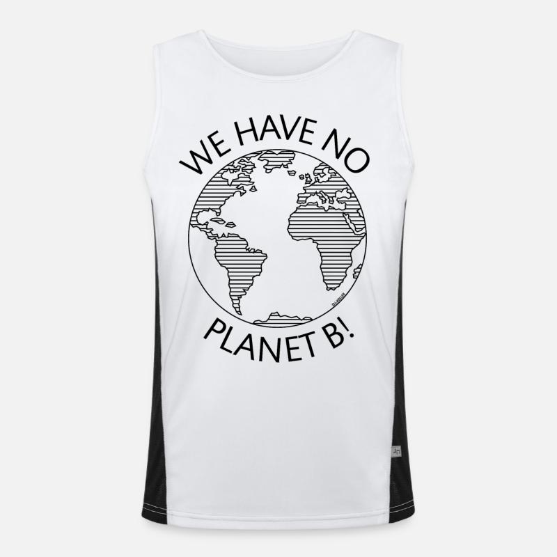 We Have No Planet B! / Earth (Climate Change / B) Men's Functional Contrast Tank Top 