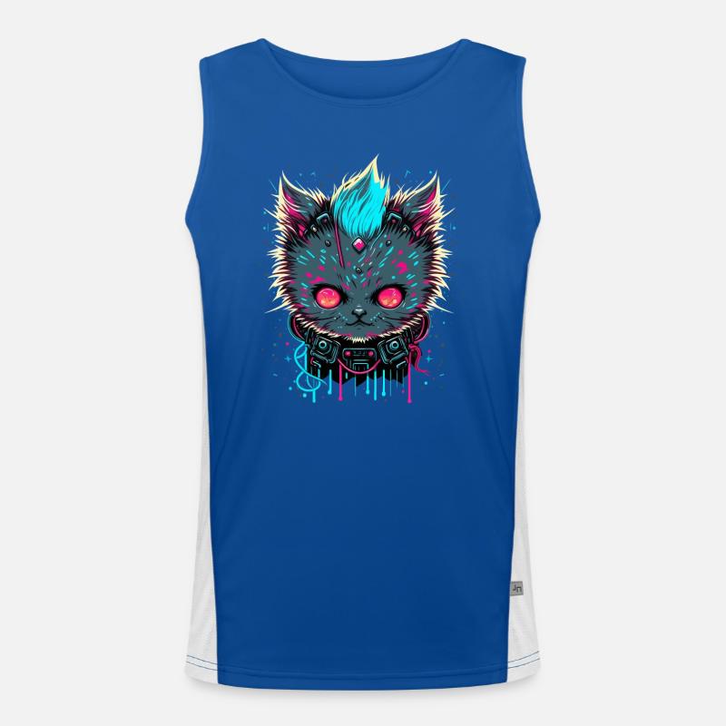 Evil Cat Men's Functional Contrast Tank Top 