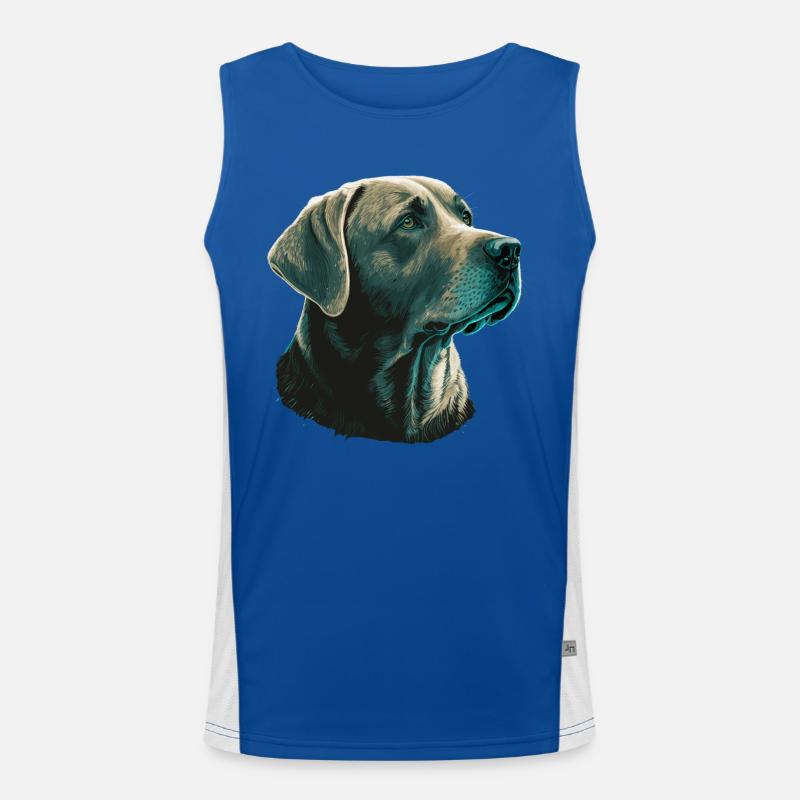 Labrador retriever brillant Débardeur respirant contrasté Homme 