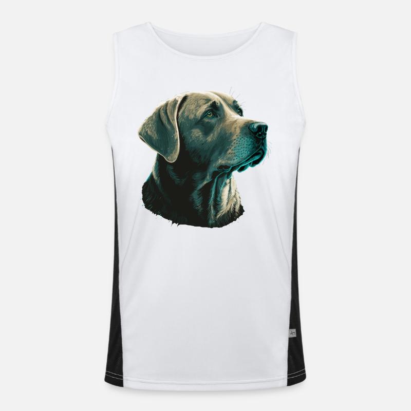 Labrador retriever brillant Débardeur respirant contrasté Homme 