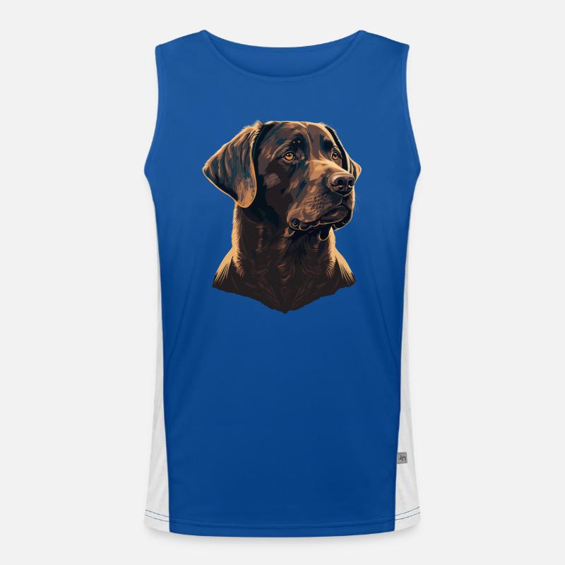 Brave Labrador Retriever Men's Functional Contrast Tank Top 