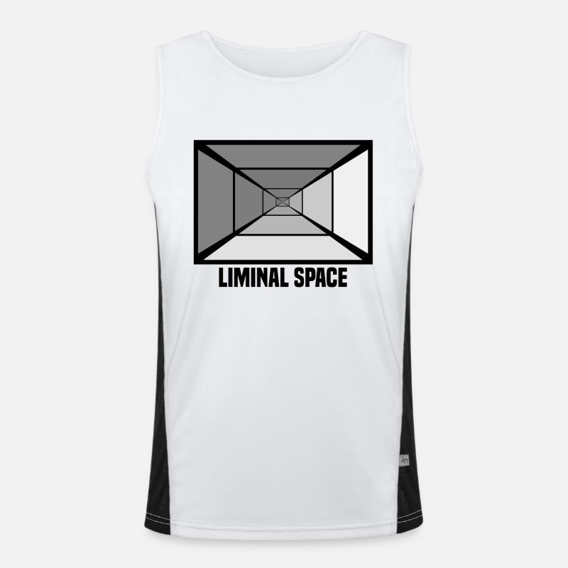 Liminal Spaces Funktionelles Kontrast-Tank Top für Männer 