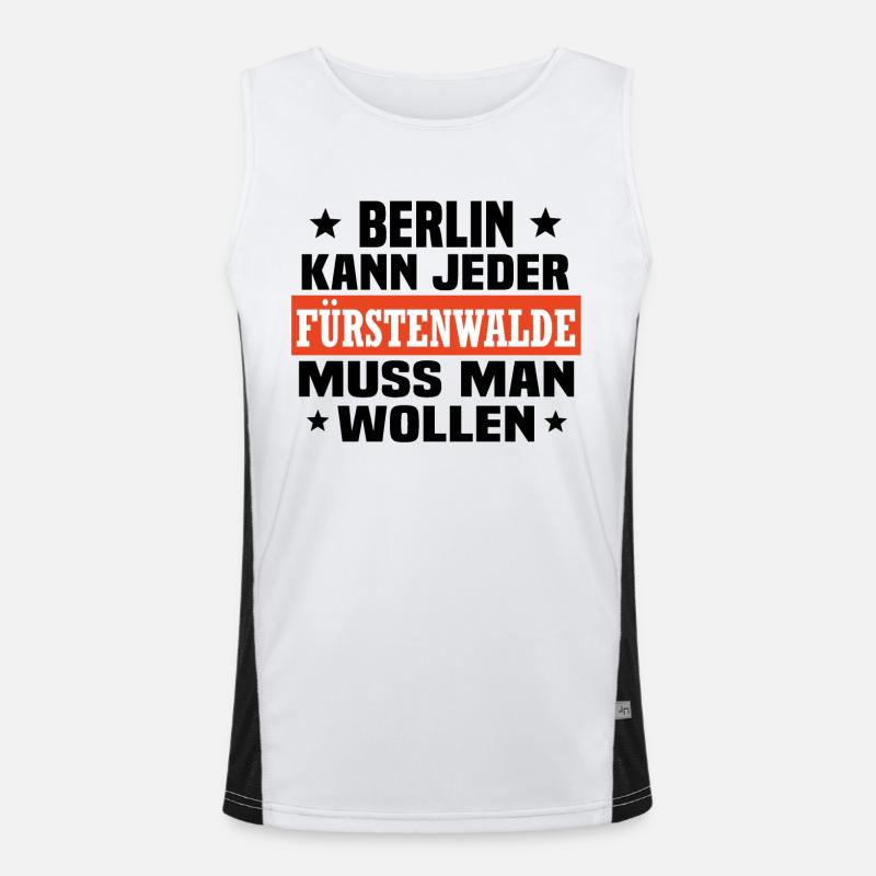 Fürstenwalde Spree Funktionelles Kontrast-Tank Top für Männer 