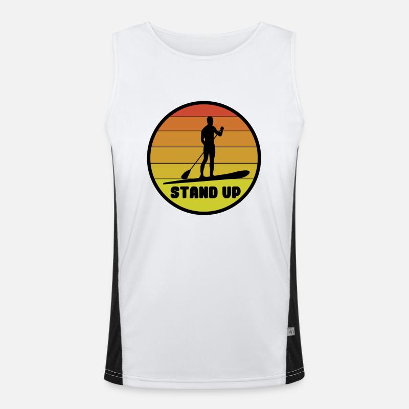 Standup Paddling Men's Functional Contrast Tank Top 