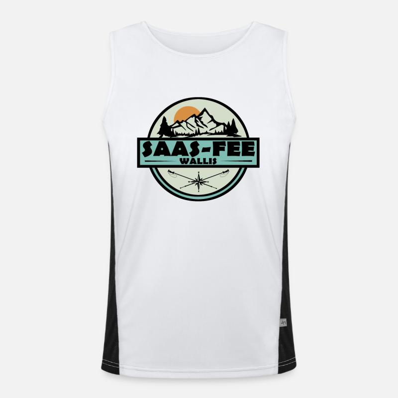 Saas Fee Funktionelles Kontrast-Tank Top für Männer 