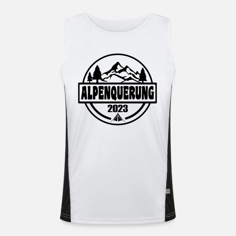 Alpenquerung 2023 Funktionelles Kontrast-Tank Top für Männer 