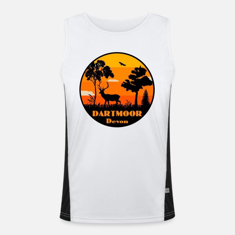 Dartmoor Devon - Men's Functional Contrast Tank Top  - white/black