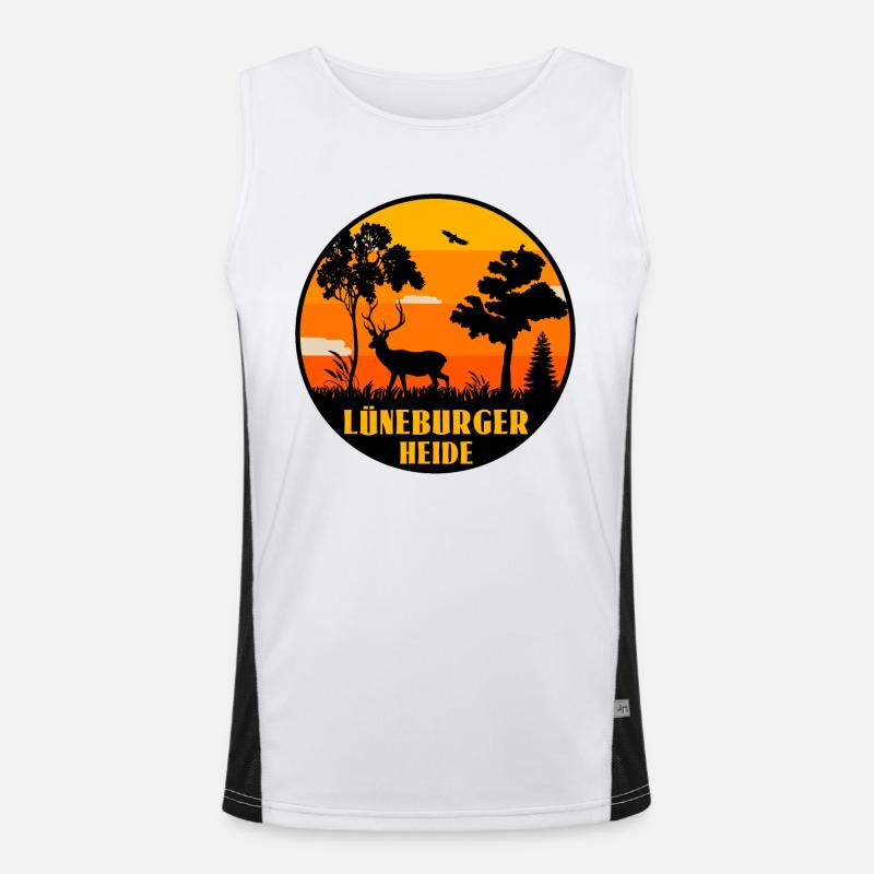 Lüneburger Heide Funktionelles Kontrast-Tank Top für Männer 