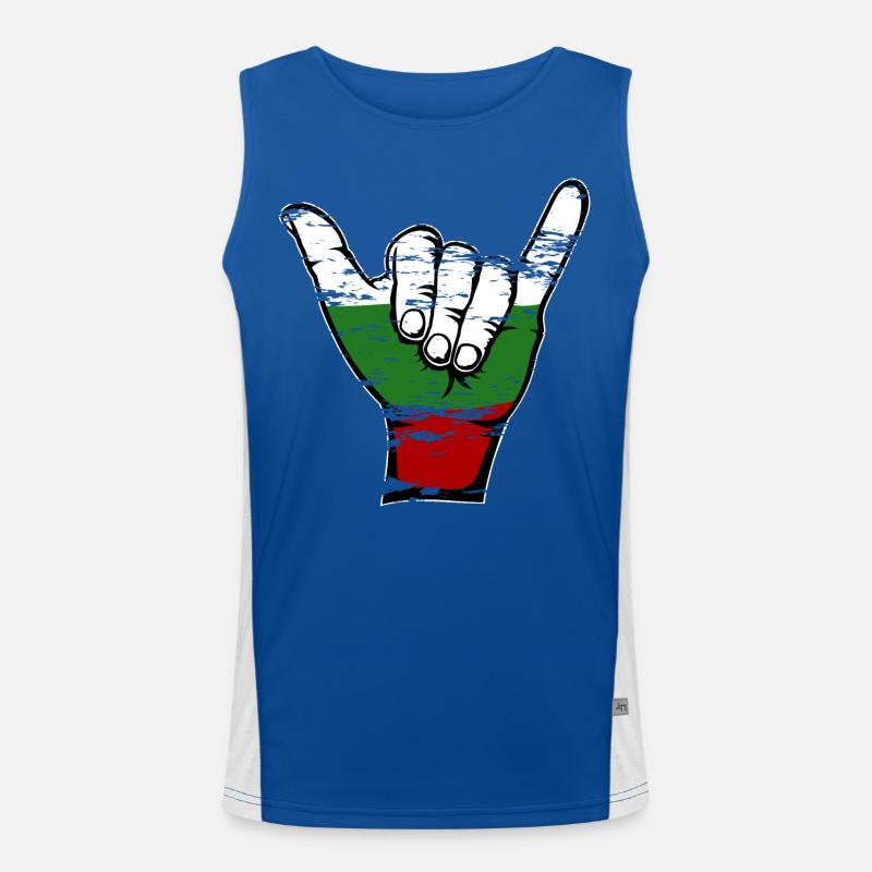Drapeau de la Bulgarie Symbole de surf utilisé Débardeur respirant contrasté Homme 