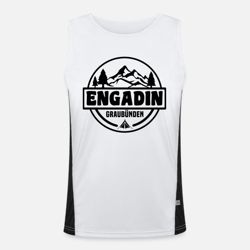Engadin Funktionelles Kontrast-Tank Top für Männer 