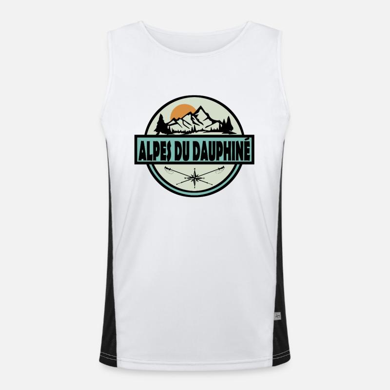 Alpes du Dauphine Funktionelles Kontrast-Tank Top für Männer 