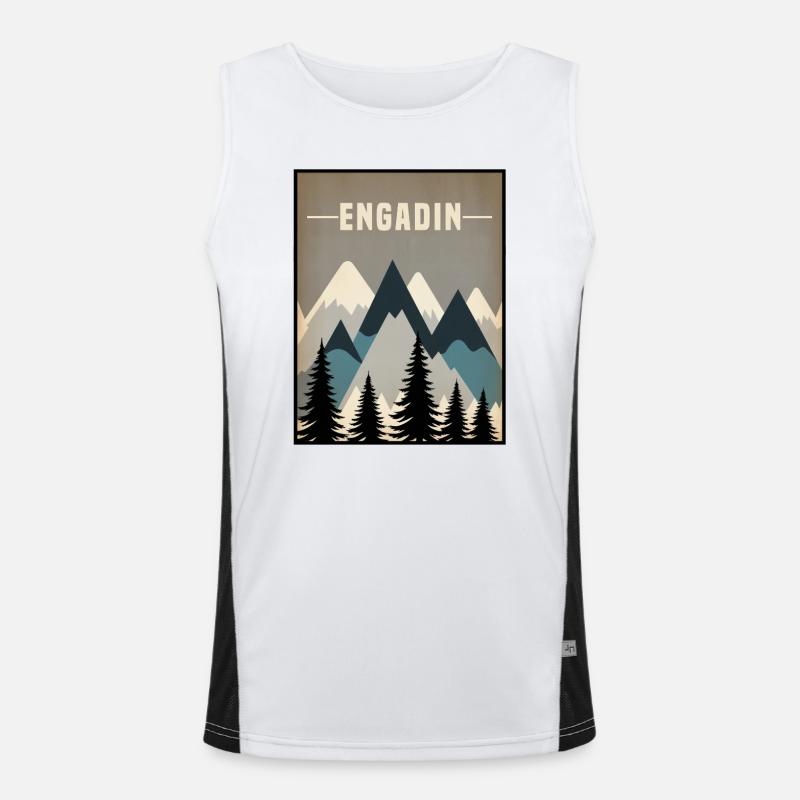 Engadin minimal Men's Functional Contrast Tank Top 