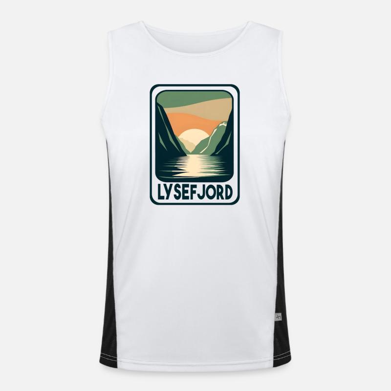 Lysefjord Funktionelles Kontrast-Tank Top für Männer 