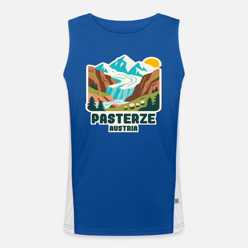 Pasterze Gletscher Funktionelles Kontrast-Tank Top für Männer 