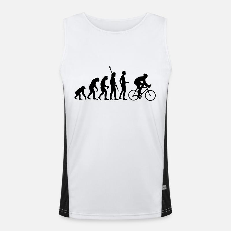 evolution_radfahrer - Men's Functional Contrast Tank Top  - white/black