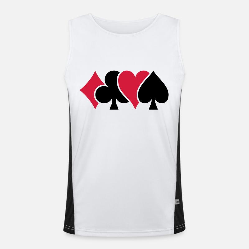 Playing Card Suits Men's Functional Contrast Tank Top 