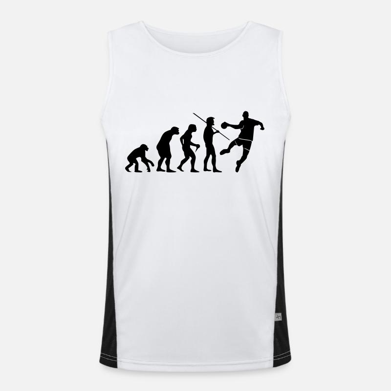 Handball Evolution - Men's Functional Contrast Tank Top  - white/black