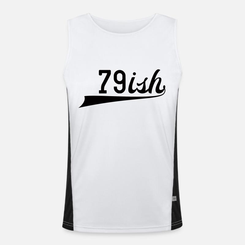 80th birthday: 79ish Men's Functional Contrast Tank Top 