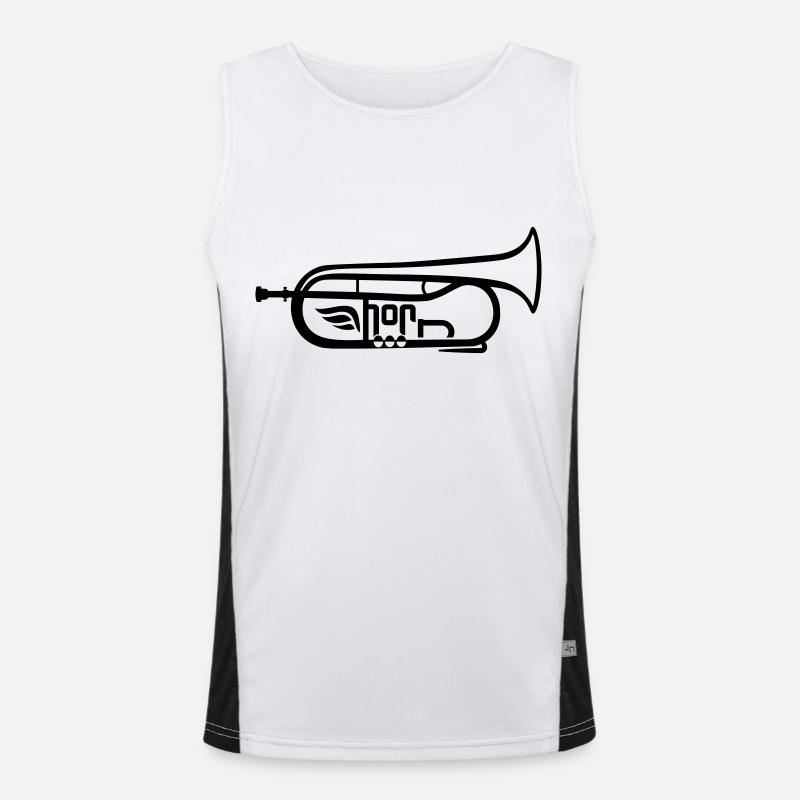 Flügelhorn light Funktionelles Kontrast-Tank Top für Männer 