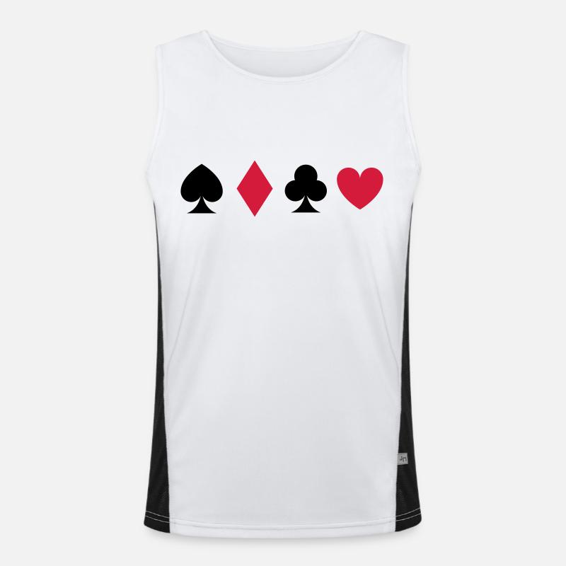 Poker Card Funktionelles Kontrast-Tank Top für Männer 