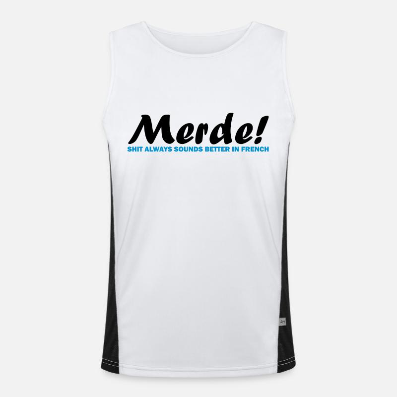 Merde! Débardeur respirant contrasté Homme 