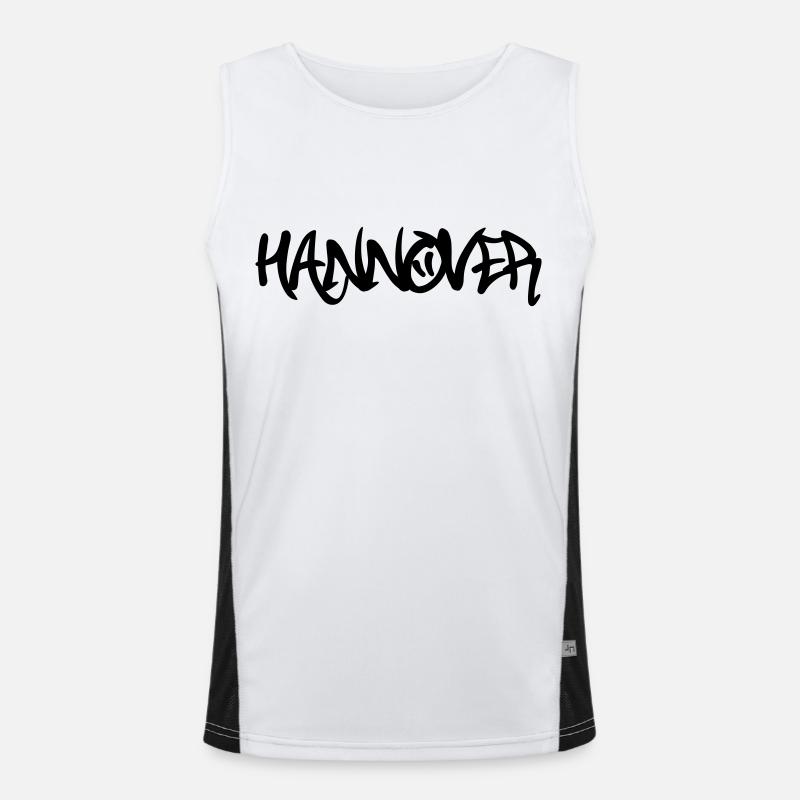 Hannover Graffiti - Men's Functional Contrast Tank Top - white/black