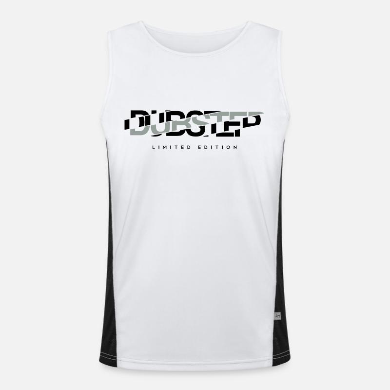 dubstep LE - Men's Functional Contrast Tank Top  - white/black