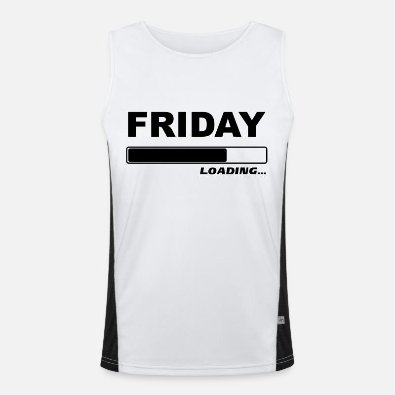 Friday 1c loading ... - Men's Functional Contrast Tank Top  - white/black