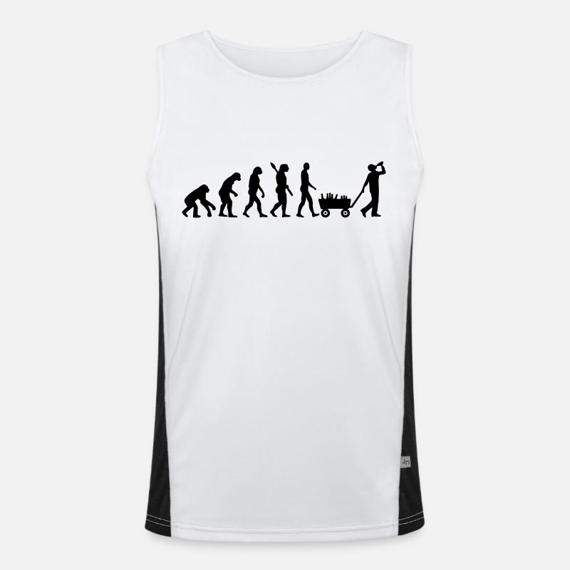 Evolution Alcohol - Men's Functional Contrast Tank Top  - white/black