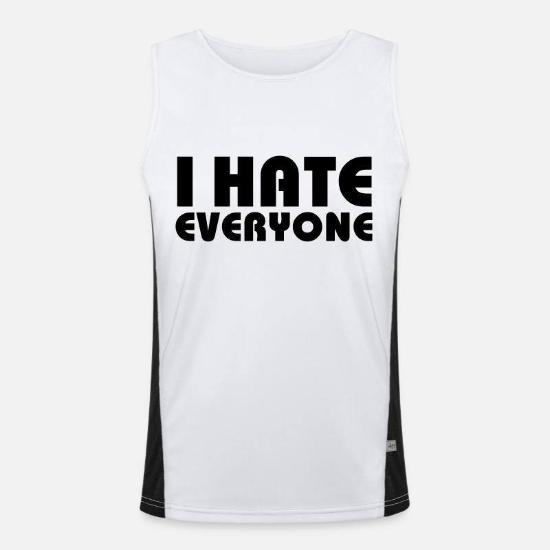 I hate everyone Débardeur respirant contrasté Homme 