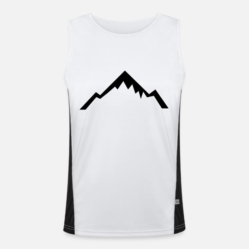Mountain - Men's Functional Contrast Tank Top  - white/black