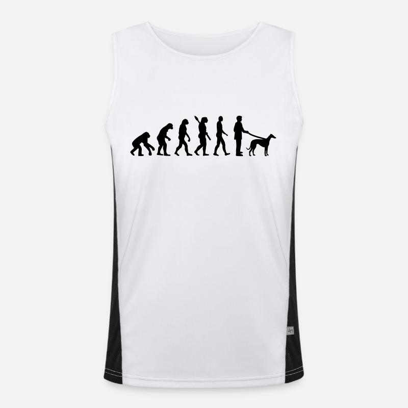 Evolution Greyhound - Men's Functional Contrast Tank Top  - white/black