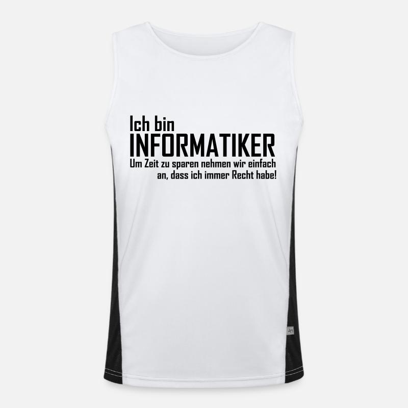 informatiker Funktionelles Kontrast-Tank Top für Männer 