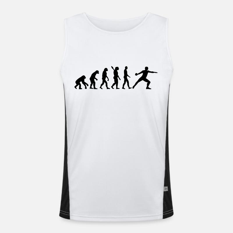 Evolution Discus throw - Men's Functional Contrast Tank Top  - white/black