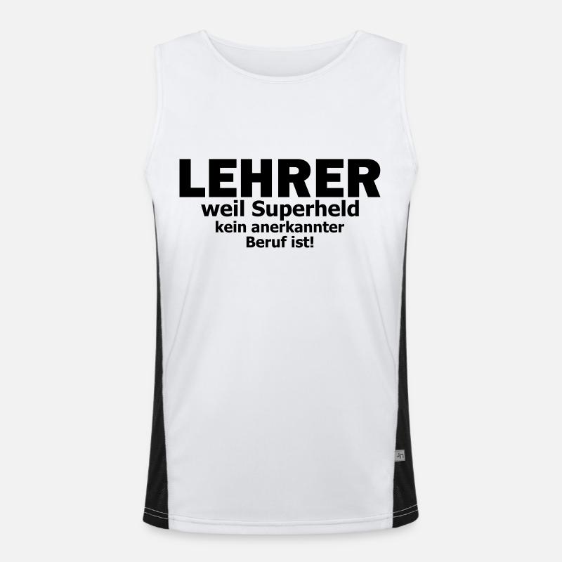 Lehrer Funktionelles Kontrast-Tank Top für Männer 